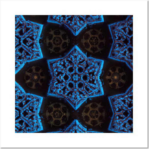 Abstract Ornamental Pattern in Dark Colors Wall Art by craftydesigns